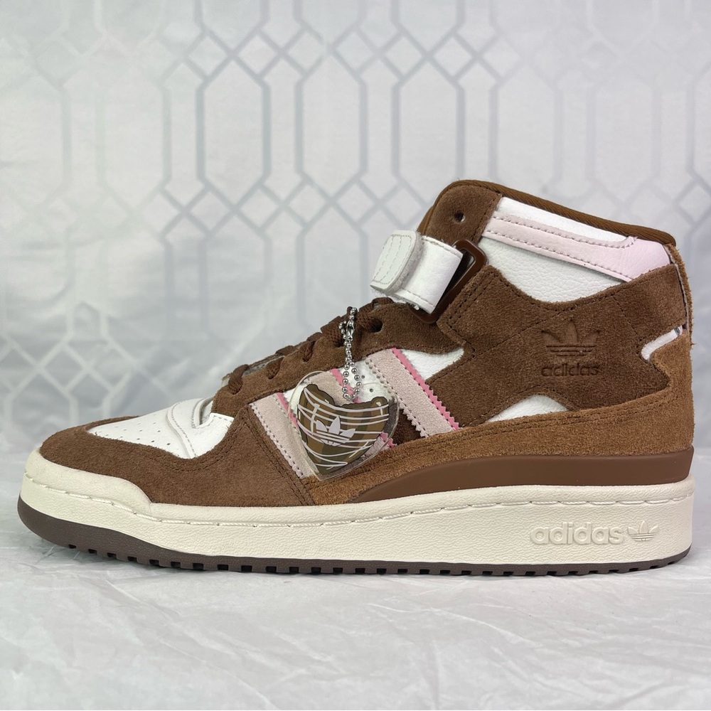 Adidas Forum Mid Chocolate to My Strawberry Leather Sneakers Size 8